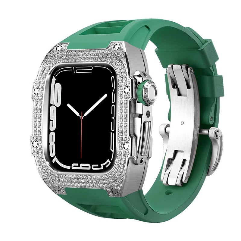 RM7002 Zircon Series - Silver Tank Apple Watch Case