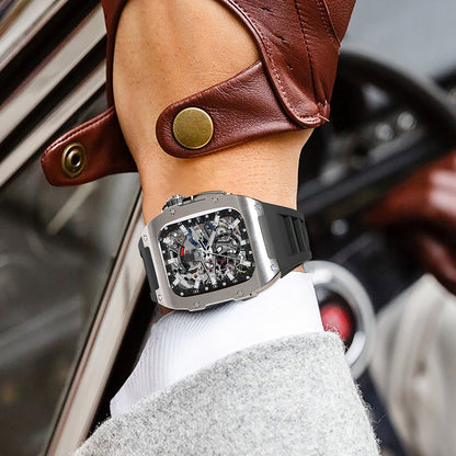 RM7002 Series - Silver Tank Apple Watch Case