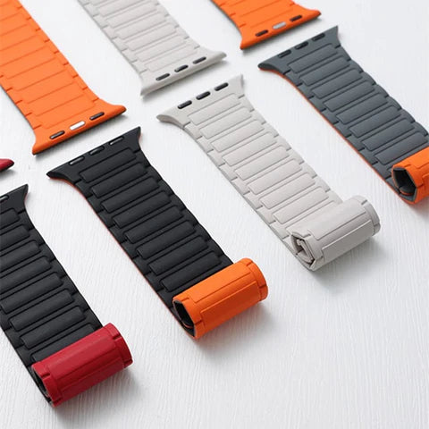 Silicone magnetic loop watch band For Apple Watch