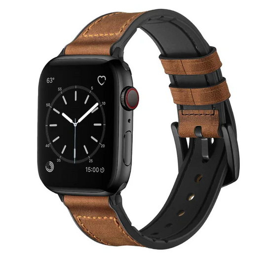 Leather Silicone Apple Watch Band