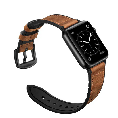 Leather Silicone Apple Watch Band