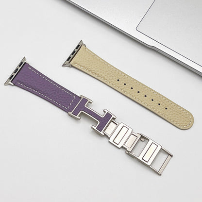 Leather Magnetic Lychee Pattern Band for Apple Watch