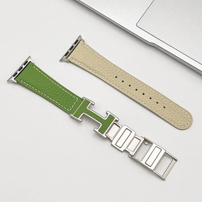 Leather Magnetic Lychee Pattern Band for Apple Watch