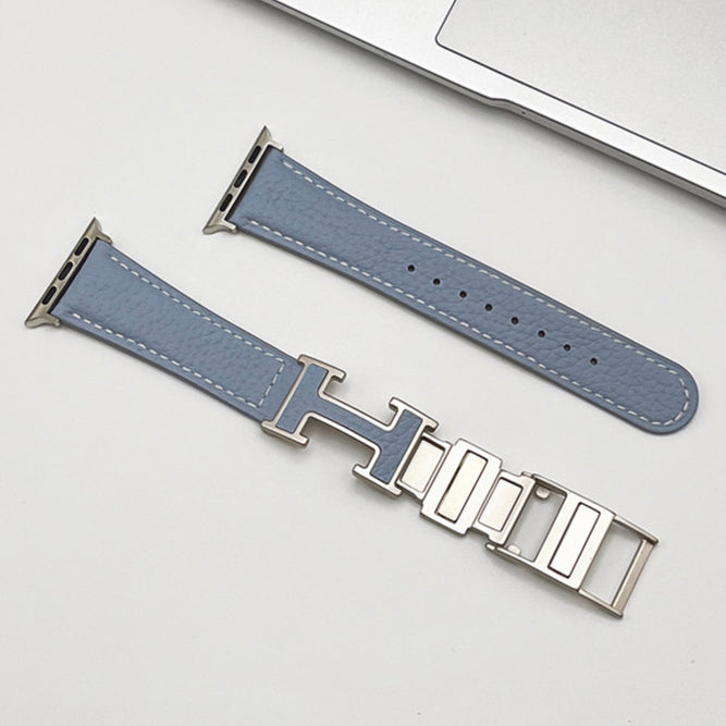 Leather Magnetic Lychee Pattern Band for Apple Watch