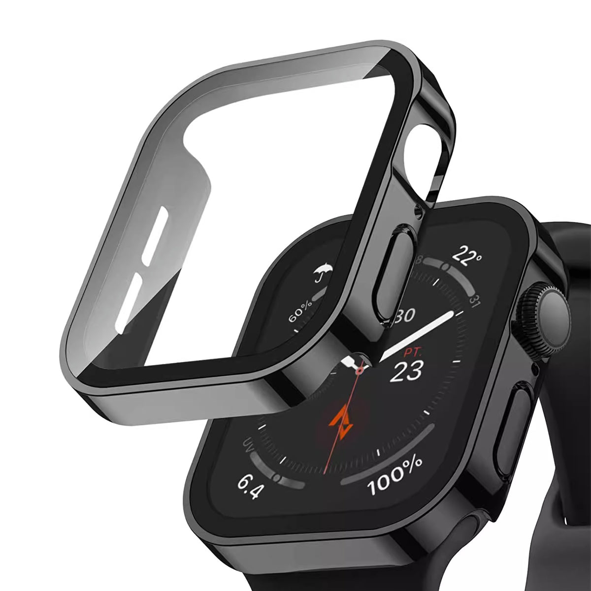 Pack Case with Tempered Glass Screen Protector for Apple Watch