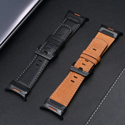 Tactical Leather Band For Samsung Watch 7 Ultra