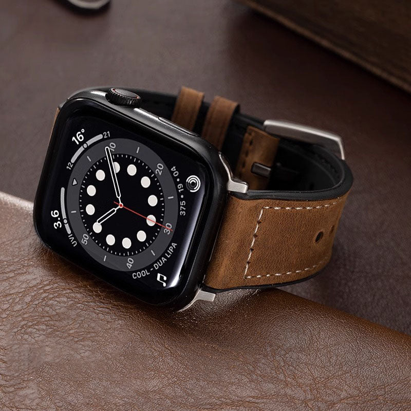 Leather Silicone Apple Watch Band