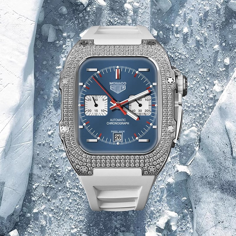 RM7002 Zircon Series - Silver Tank Apple Watch Case