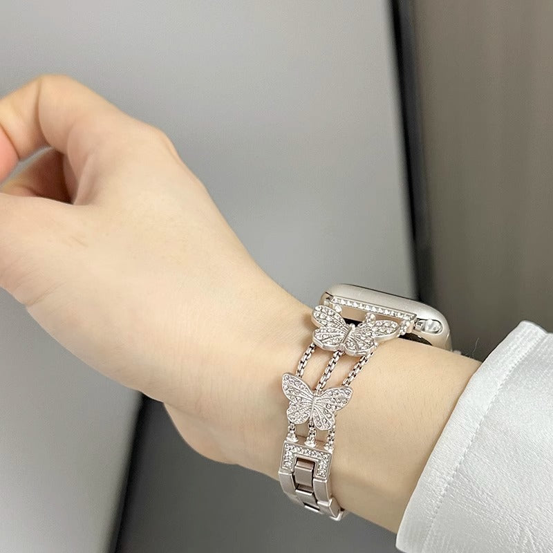 Butterfly Bling Diamond Link Bracelet for Apple Watch