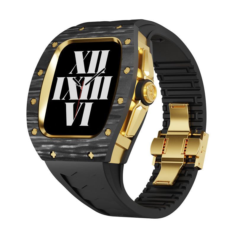 RM9008 Carbon Fiber Series -  Royal  Wine barrel Apple Watch Case