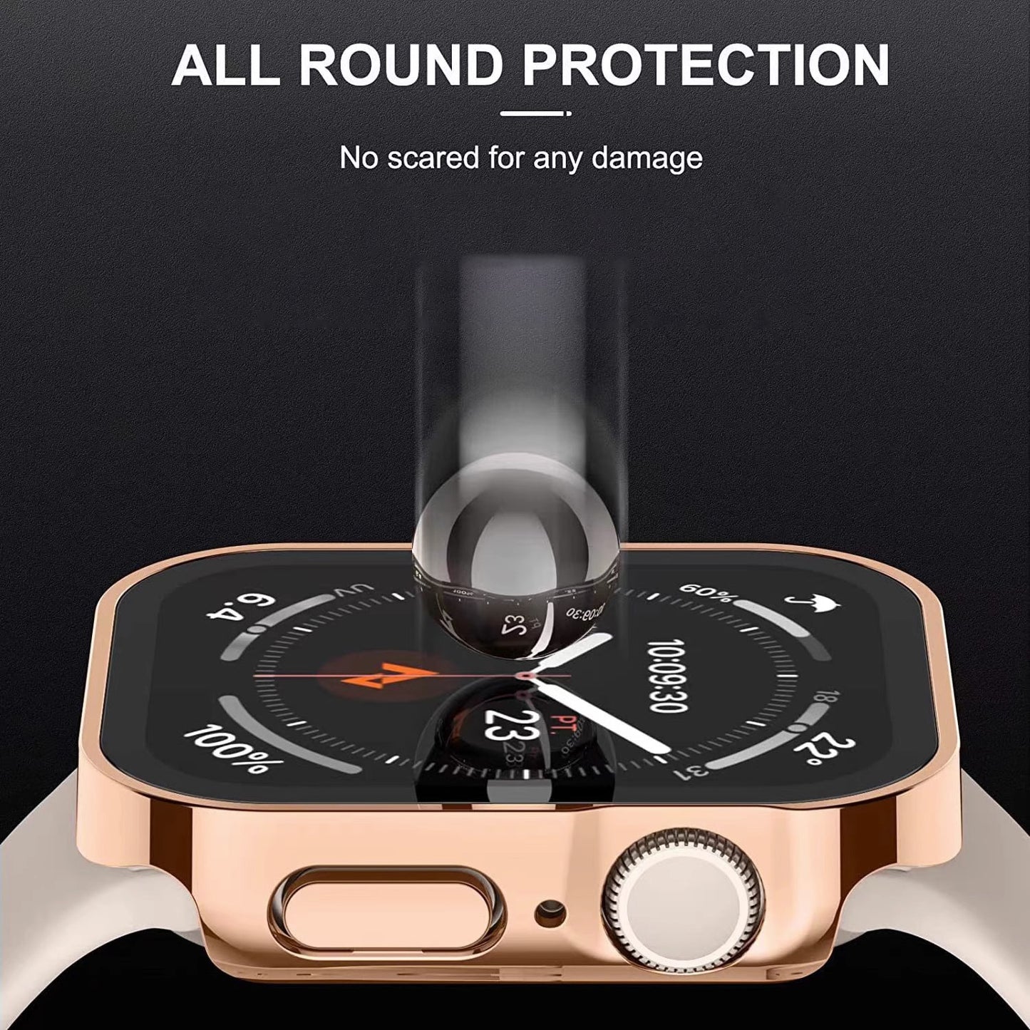 Pack Case with Tempered Glass Screen Protector for Apple Watch