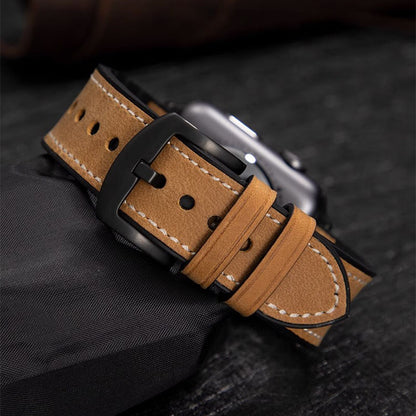 Leather Silicone Apple Watch Band