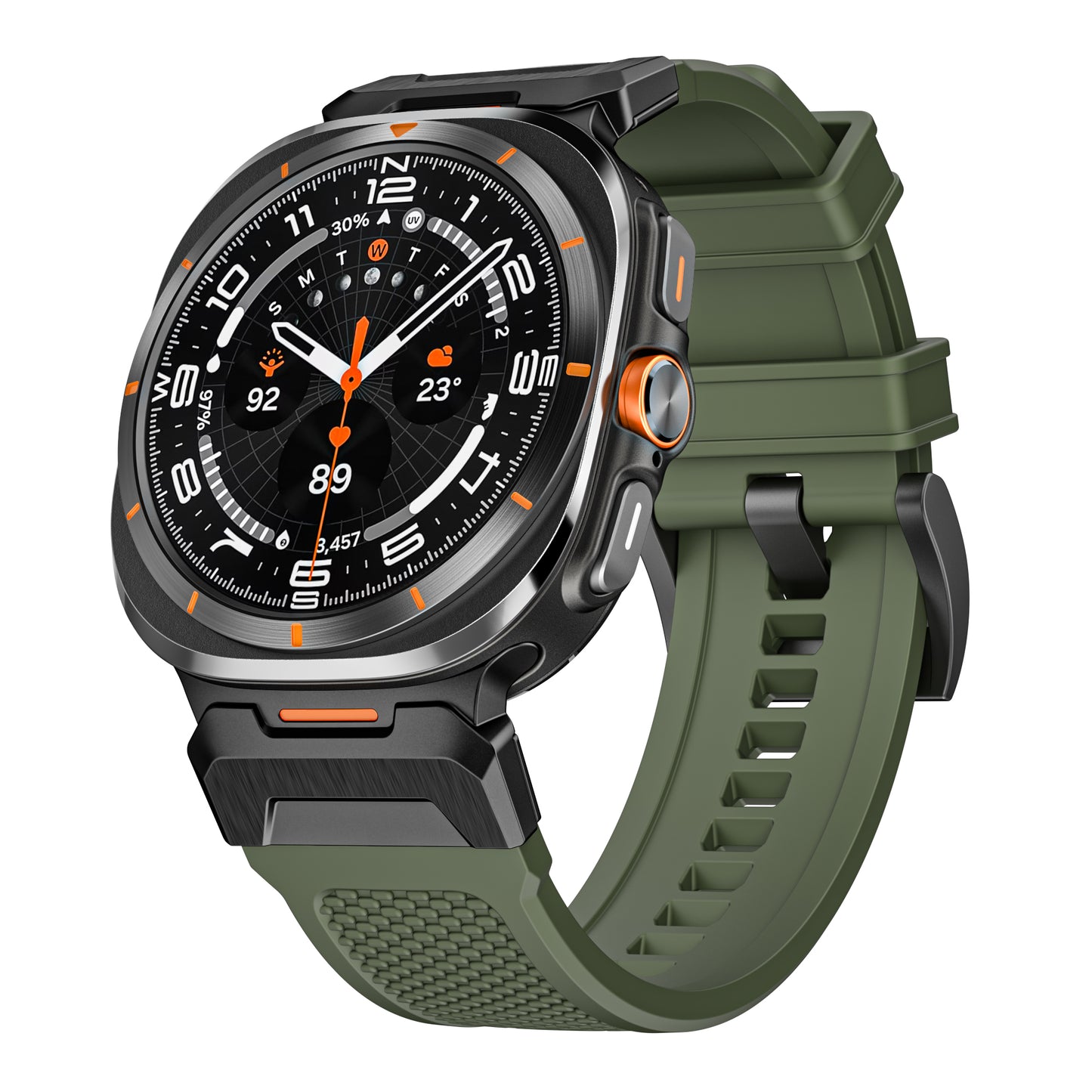 Tactical FKM Rubber Band For Samsung Watch 7 Ultra