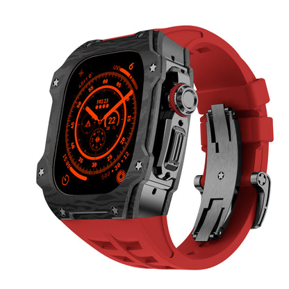 RM7015 Carbon Fiber Series - Dark Vanguard Apple Watch Ultra Case