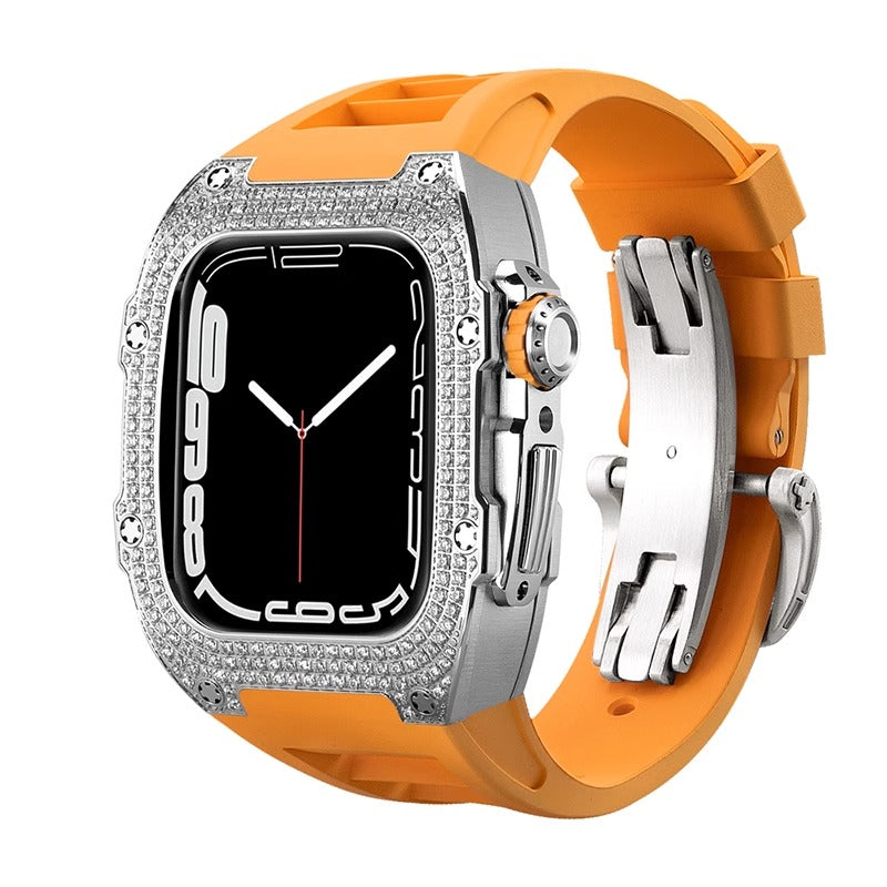 RM7002 Zircon Series - Silver Tank Apple Watch Case