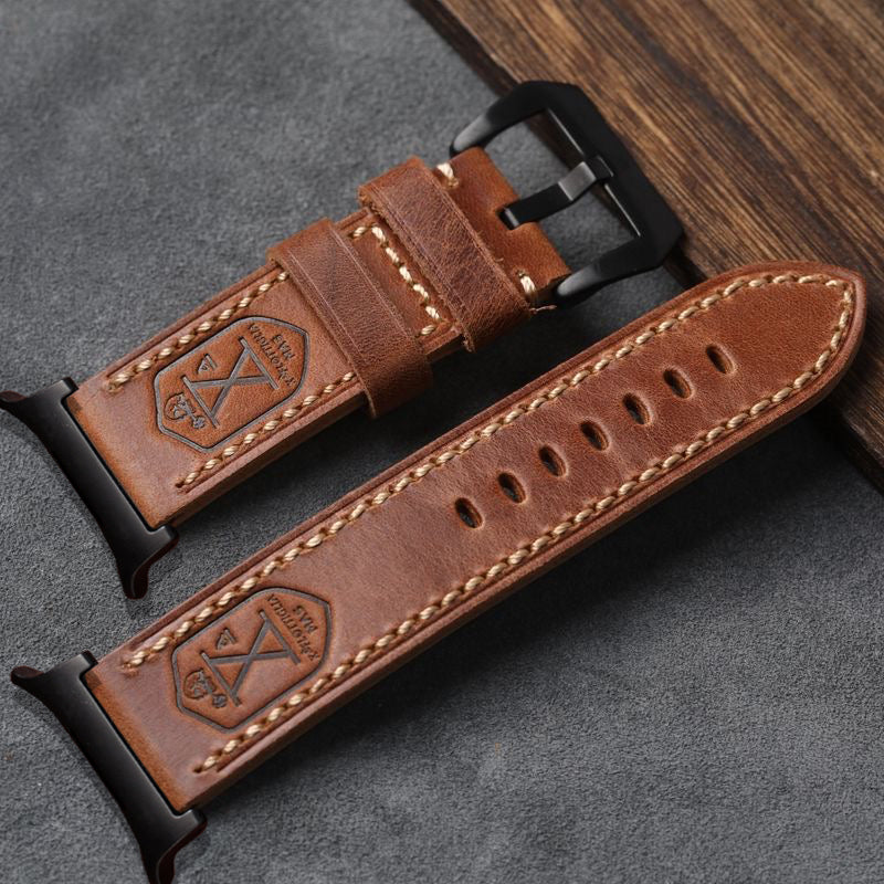 Handmade Vintage Leather For Samsung Watch Ultra