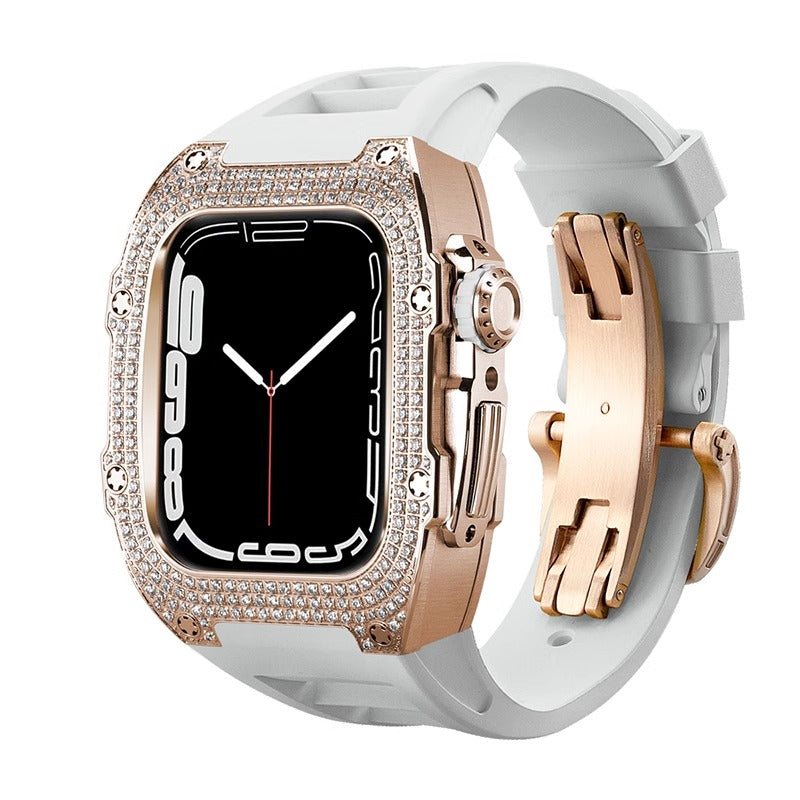 RM7002 Zircon Series - Golden Tank Apple Watch Case