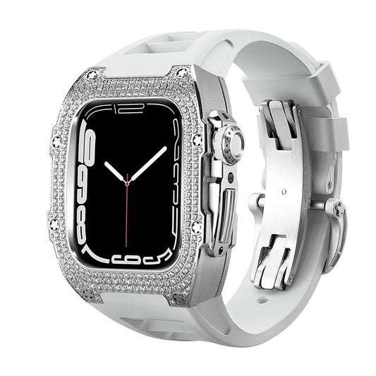 RM7002 Zircon Series - Silver Tank Apple Watch Case