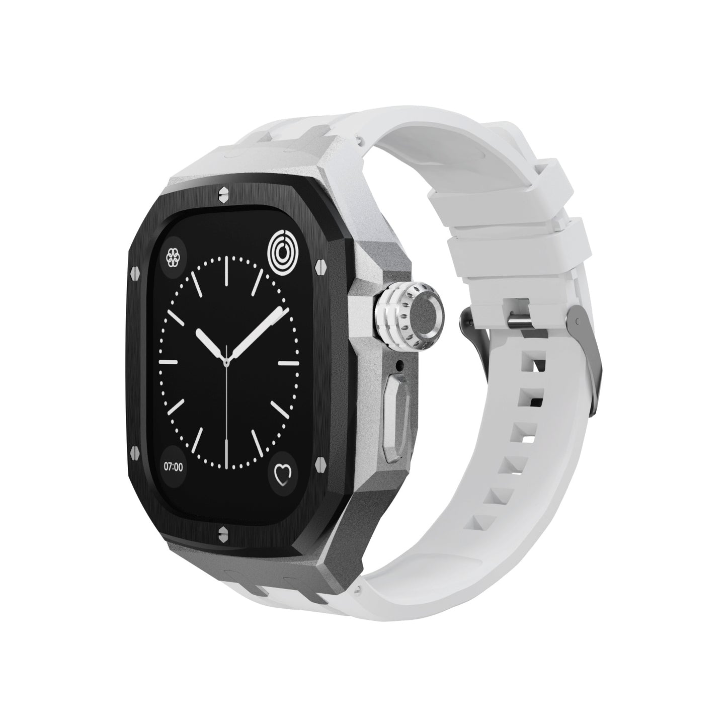 AP6008 Retrofit Kits -  Black Silver Armor Apple Watch Case