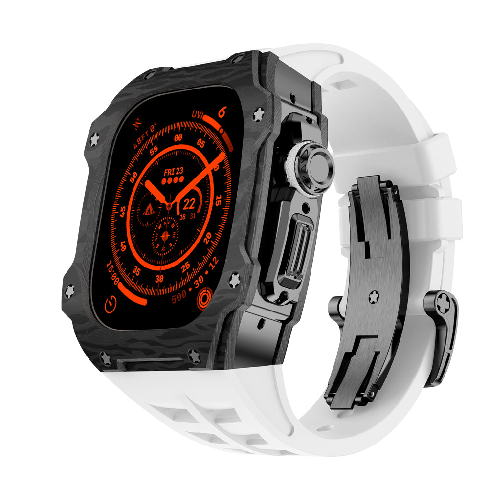 RM7015 Carbon Fiber Series - Dark Vanguard Apple Watch Ultra Case