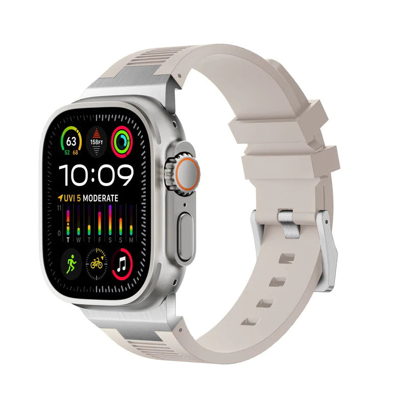 AP New Connector Silicone Band For Apple Watch