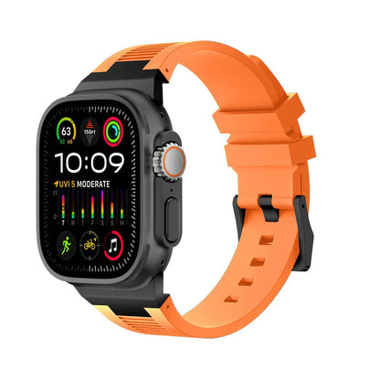 AP New Connector Silicone Band For Apple Watch