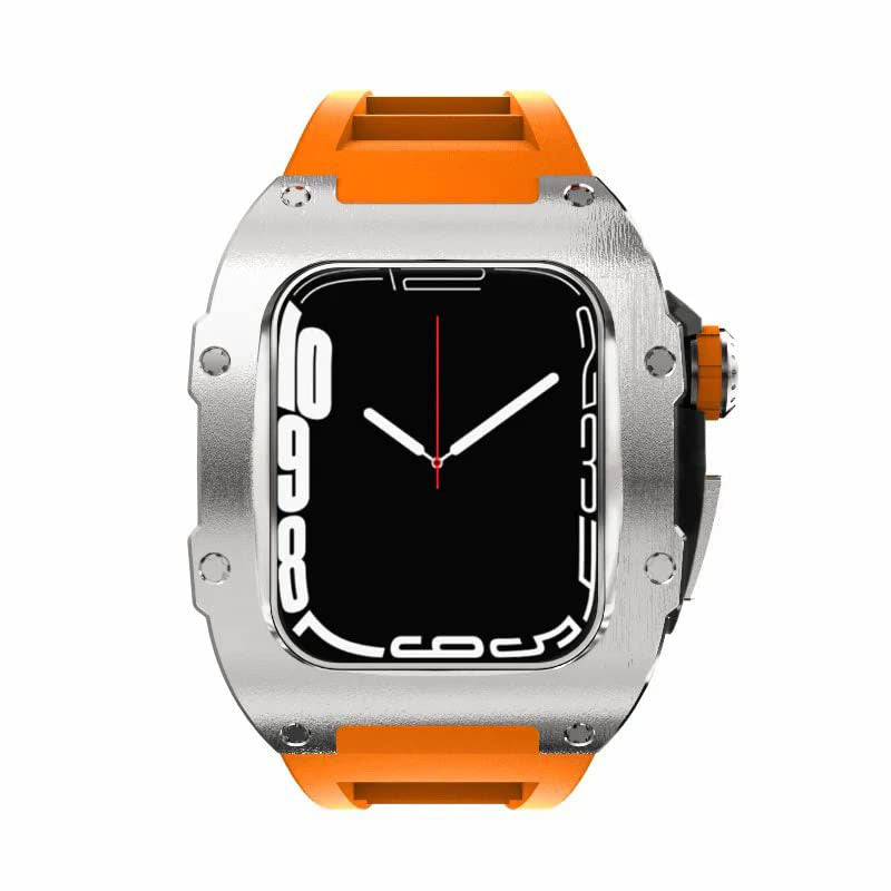 RM7002 Series - Silver Tank Apple Watch Case