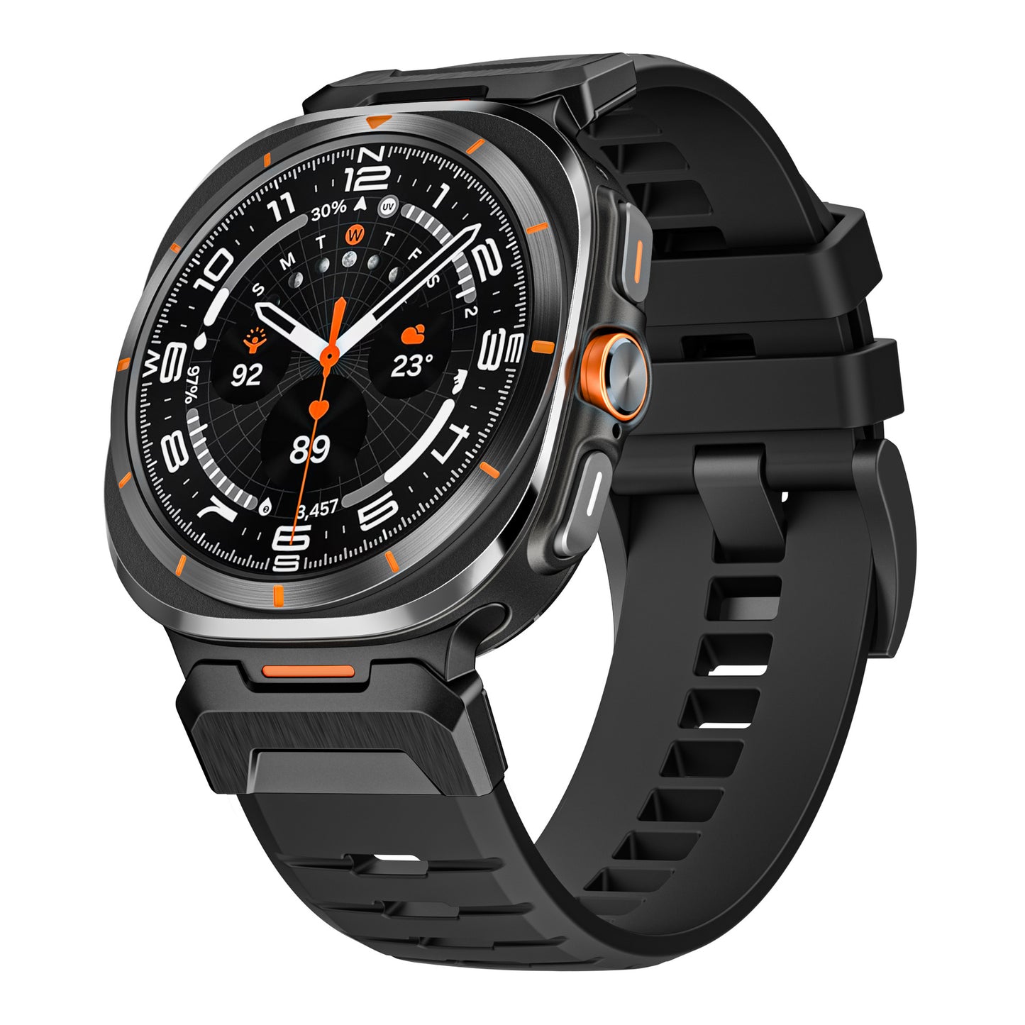 Mecha Style Fluororubber Band For Samsung Watch Ultra