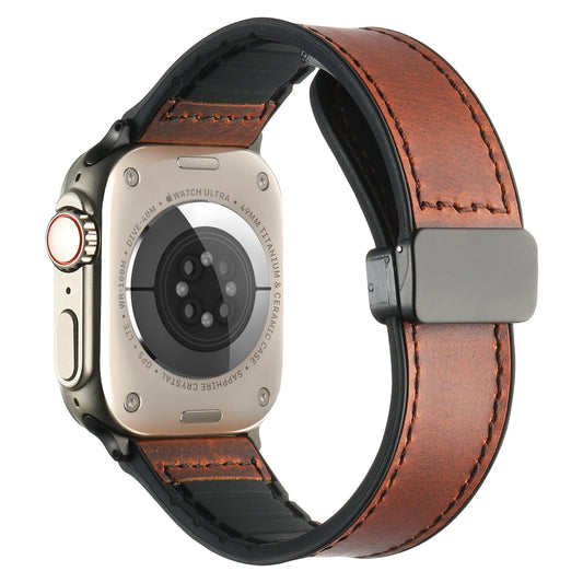 Leather Silicone Band For Apple Watch