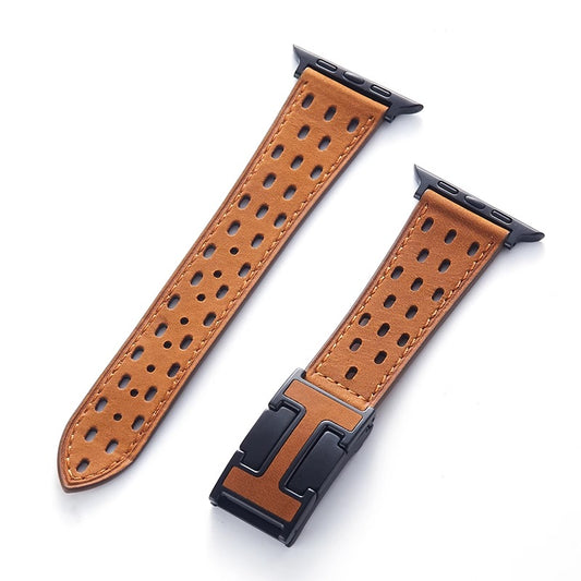 Racing Leather Band For Apple Watch