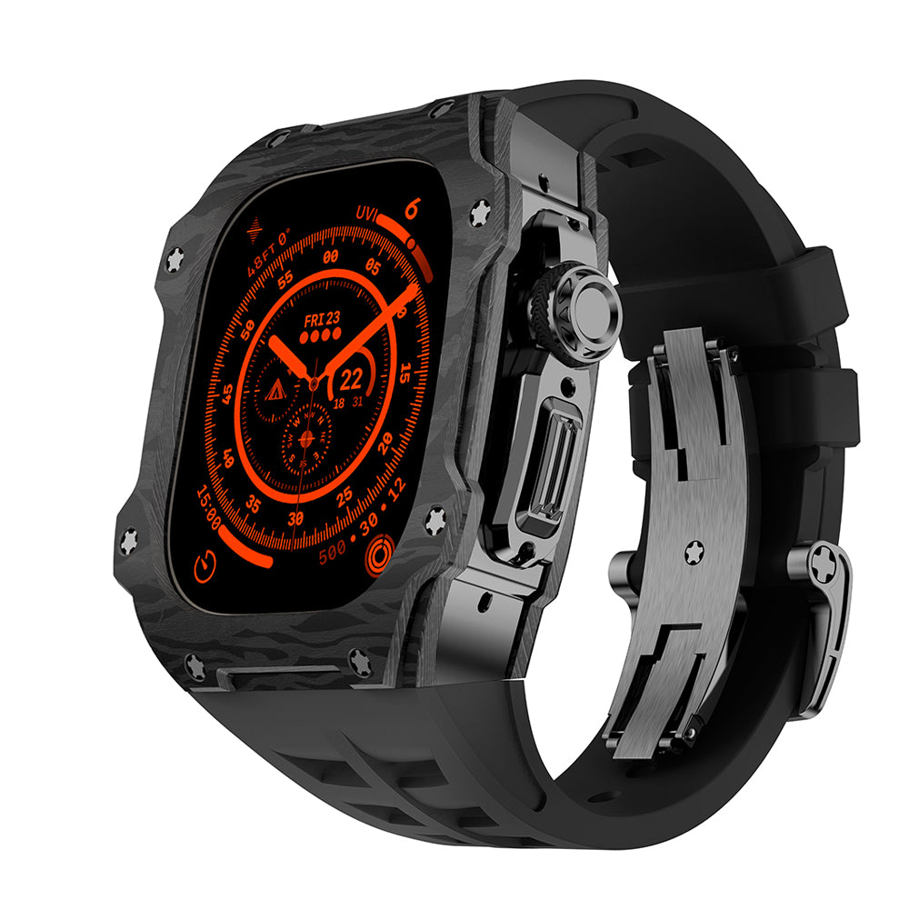 RM7015 Carbon Fiber Series - Dark Vanguard Apple Watch Ultra Case