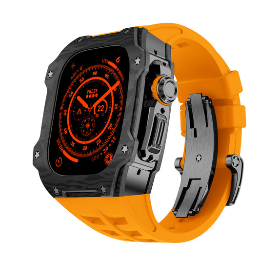 RM7015 Carbon Fiber Series - Dark Vanguard Apple Watch Ultra Case