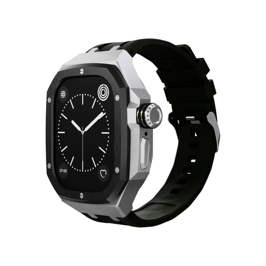 AP6008 Retrofit Kits -  Black Silver Armor Apple Watch Case