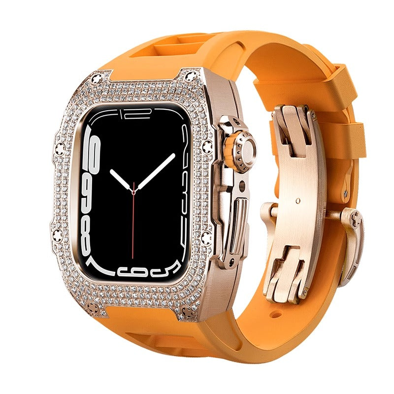 RM7002 Zircon Series - Golden Tank Apple Watch Case